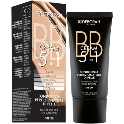 Deborah Milano - BB Cream Fondotinta Viso 5 in 1, 05 Amber, 30 ml